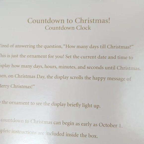 Hallmark Keepsake Santa Countdown To Christmas 2011 - Picture 8 of 8